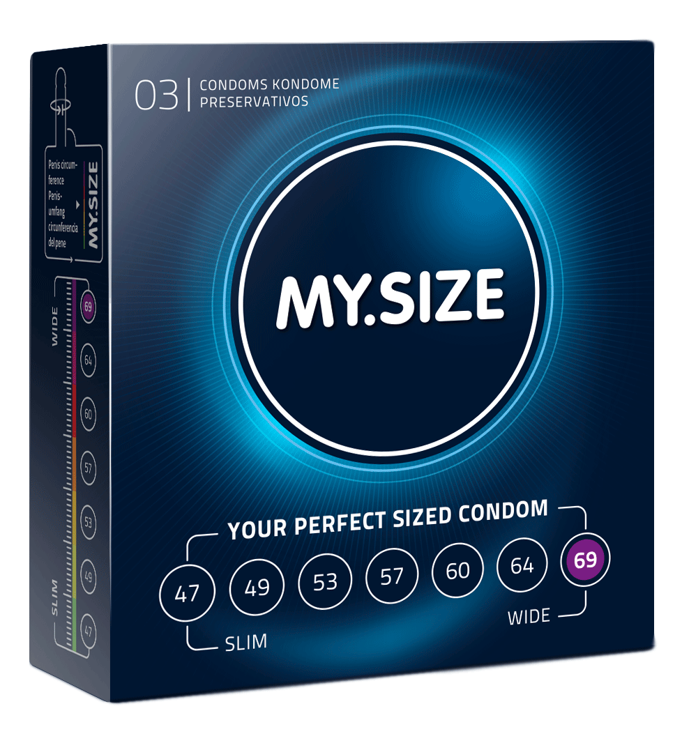 ᐈ Купить Самые большие презервативы MY SIZE (МАЙ САЙЗ) 69 размер (3 шт.),  ГЕРМАНИЯ - MyCondoms