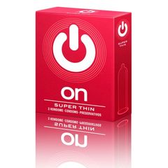 Ультратонкие презервативы ON Super Thin (3 шт.), ГЕРМАНИЯ