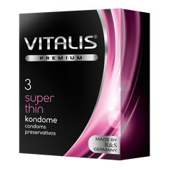 Ультратонкие презервативы VITALIS premium super thin (3 шт.) ГЕРМАНИЯ