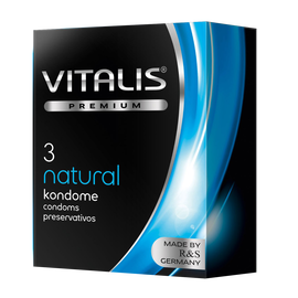 Классические презервативы VITALIS premium natural (3 шт.) ГЕРМАНИЯ