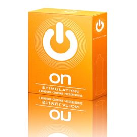 Стимулюючі з крапками презервативи ON Stimulation (3 шт.) виробництво Німеччини
