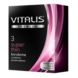 Ультратонкие презервативы VITALIS premium super thin (3 шт.) ГЕРМАНИЯ