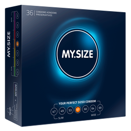 Увеличенные презервативы MY SIZE (МАЙ САЙЗ) 57  размер (36 шт.), ГЕРМАНИЯ