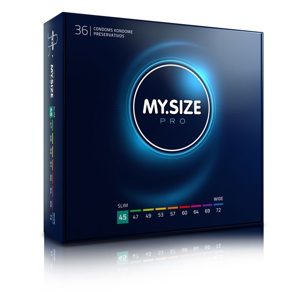 Презервативи MY SIZE PRO 45 мм розмір XXS, найменший  розмір, вузький, ультратонкий, упаковка 36 шт., Німеччина., Кількість в упаковці: 36 штук