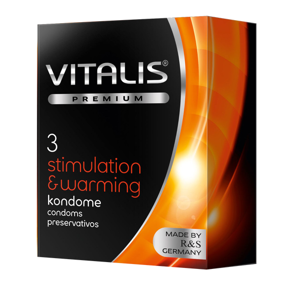 Согревающие презервативы VITALIS premium stimulation & warming (3 шт.) ГЕРМАНИЯ