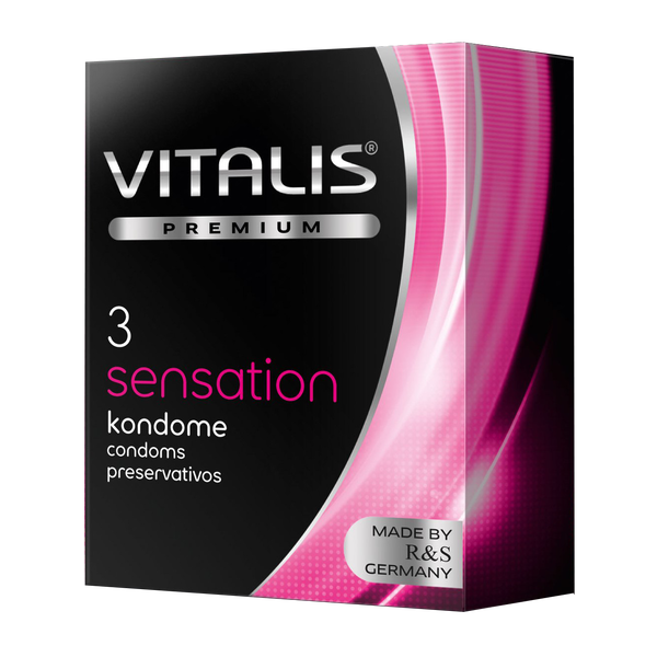 Стимулирующие презервативы VITALIS premium sensation (3 шт.), ГЕРМАНИЯ