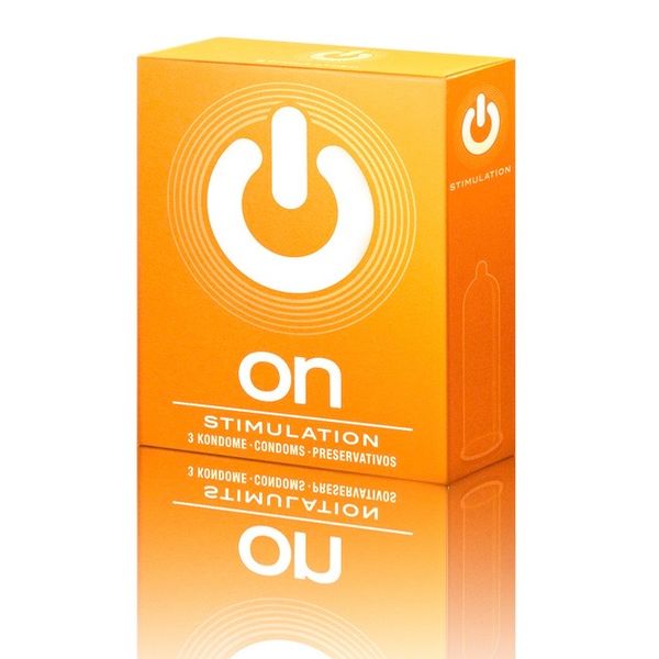 Стимулирующие с точками презервативы ON Stimulation (3 шт.) ГЕРМАНИЯ