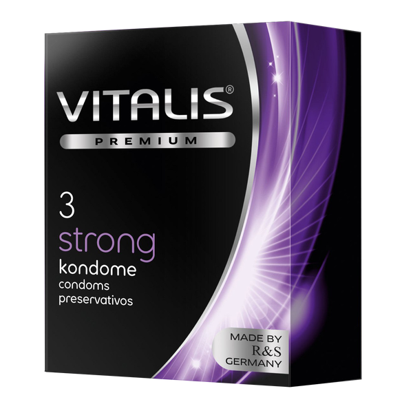 Сверхпрочные презервативы VITALIS premium strong (3 шт.) ГЕРМАНИЯ